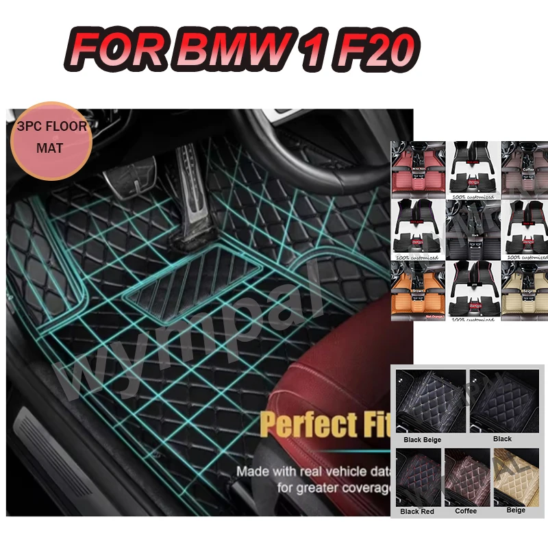 

LUXURY Car Floor Mats For BMW 1 F20 116i 118i (Four Doors) 2012 2013-15 2016 2017 2018 Auto Foot Pads