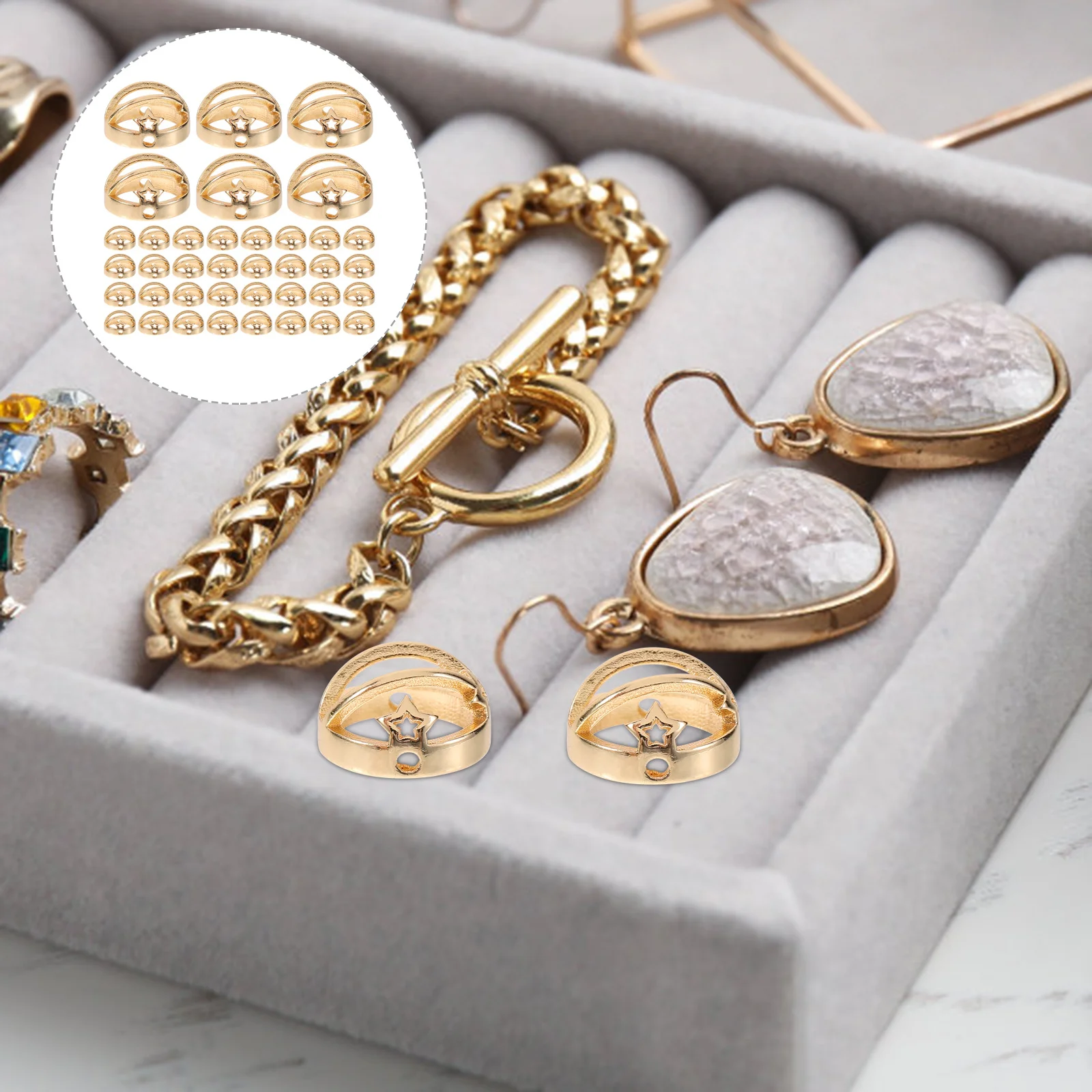 50Pcs Jewelry Making Charms Earring Star Beads Bracelet Rings Multivariate DIY Projects Bohemian Decor Unique Design Gifts