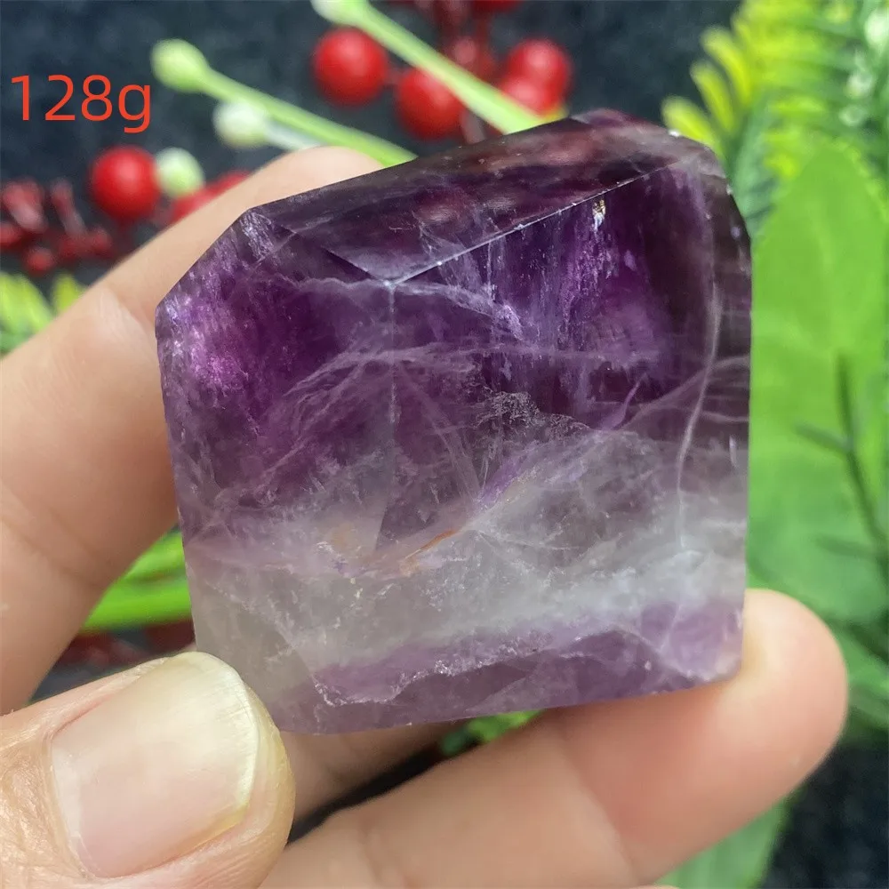 Natural Green Multicolor Fluorite Quartz Purple Crystal Polyhedron Mineral Energy Reiki Healing Feng Shui Gift Home Decor Need