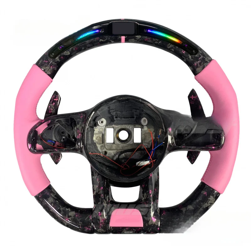 

Для Mercedes-Benz Brabus GLE/GLC/E-Class C63/E300/C260/C300/A35 2015-2021 изготовленный на заказ светодиодный руль из углеродного волокна