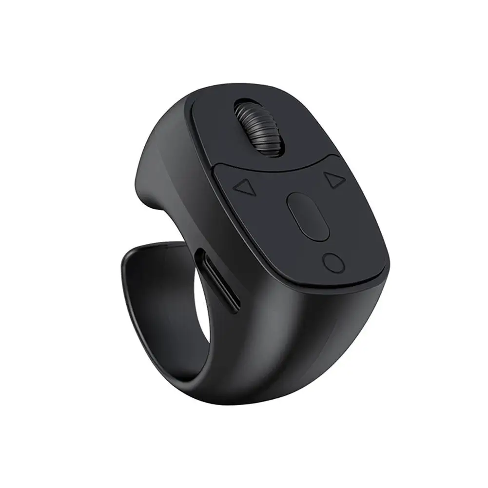 حلقة تمرير لاسلكية صغيرة عن بعد بلوتوث لصفحة iPhone Android iPad Kindle Controller USB قابلة لإعادة الشحن
