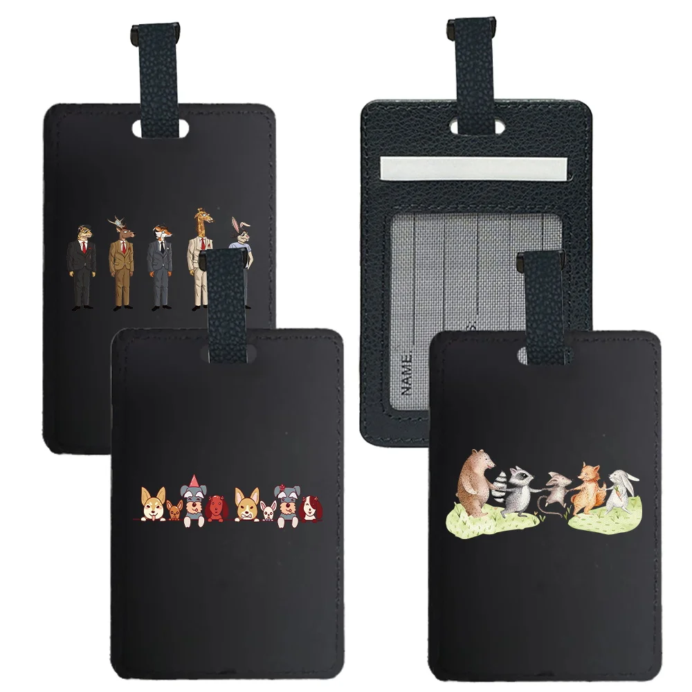 

Portable Luggage Tag Retro Airplane Baggage Label Stylish Durable Bag Tag Waterproof Light Travel Accessories Cartoon Pattern