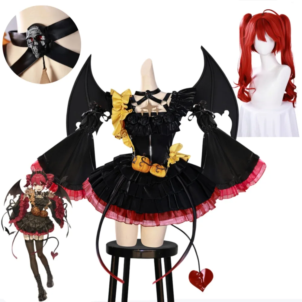 Kasane Teto Little Devil Cosplay Costume Adult Women Halloween Comic Con Anime Role Play Stage Performance Comic-Con Outfit