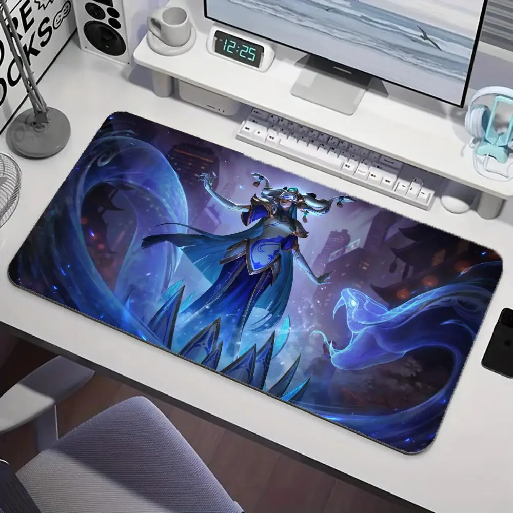 Mouse Pad PC 900x400mm Colorful Graffiti Desktop Mouse Mat League of Legends Mousepad Laptop Arcane Anime Girl Keyboard Mat