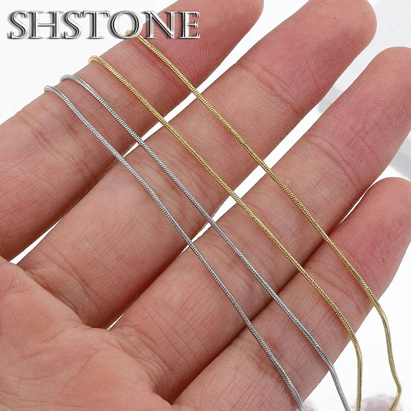 

925 Sterling Silver Snake Chain Necklace 1mm Chains for DIY for Women Jewelry Making Findings Pendants Lobster Clasps Wholesale