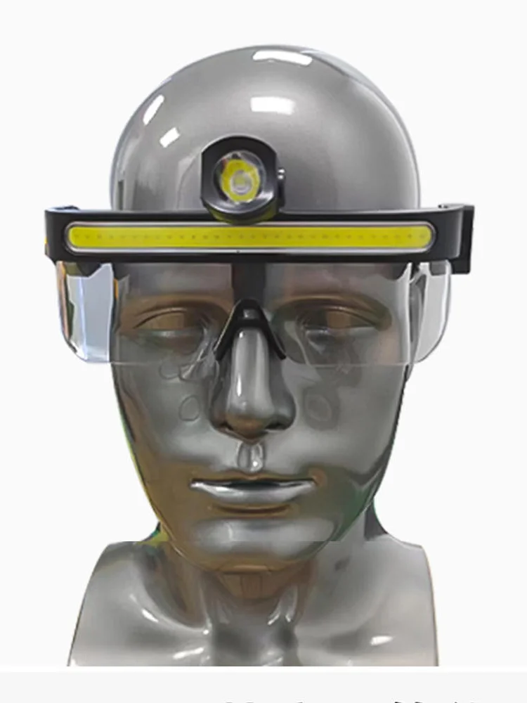 AliExpress KLASSNUM New LED Glasses Lamp USB Charging Multifunction Full View Angle Big Floodlight Night Vision Cycling Fish Headlamp