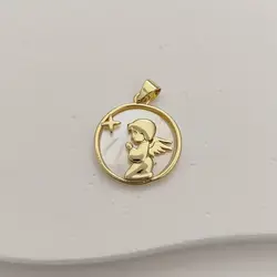 Fashion Natural sea shells Praying Angel Charms Pendants For Woman DIY Metal Bracelet Necklace Jewelry Handmade Accessories