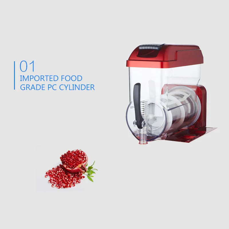 Exprimidor comercial de autoayuda, licuadora de hielo, máquina mezcladora de jugo, máquina de barro de nieve, equipo de bebidas de un solo cilindro