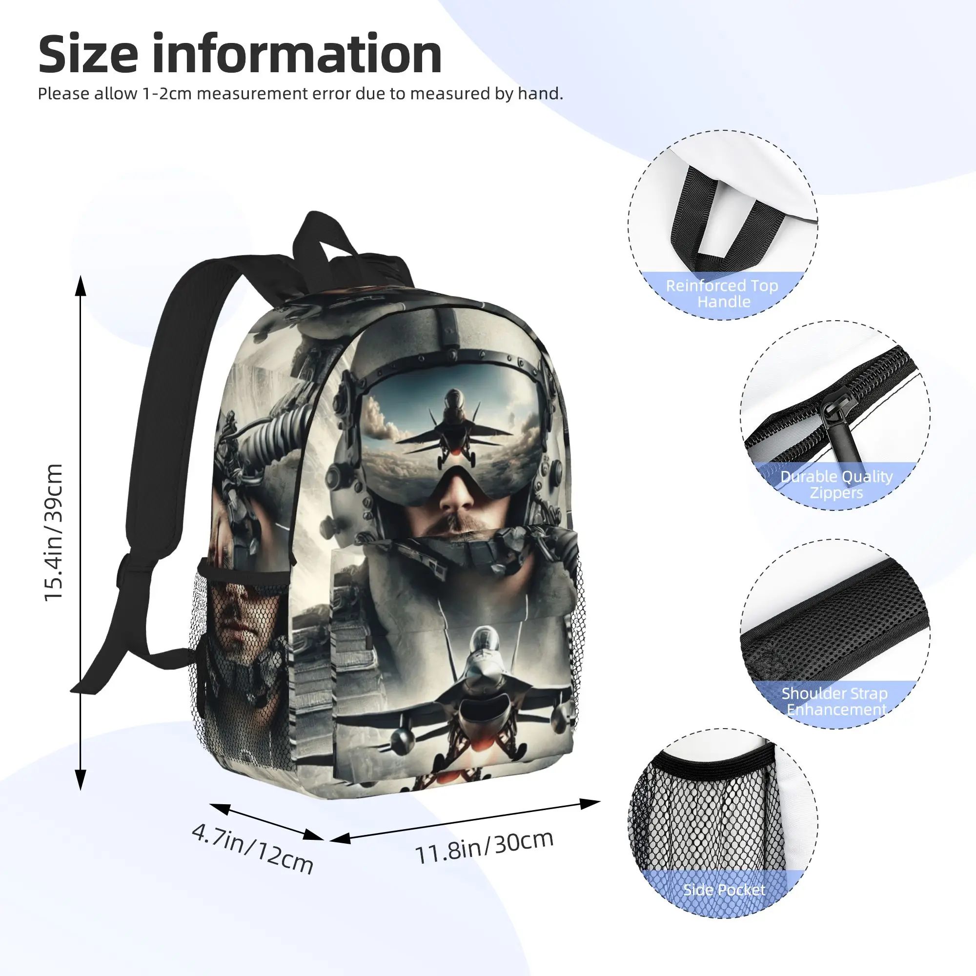 Modern Tom Cruise Movie Top Gun Maverick Backpack Hot Sale Daypack Boys Girls BookBag Shoulder Bags for Men Women School Bag