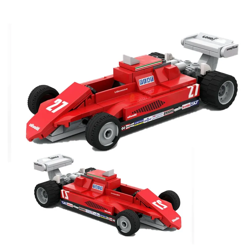 MOC-48116 Formula Car 126C2 - Scale 1:27 Assembly Patchwork Building Block Model MOC Creative Building Blocks Kids Toy