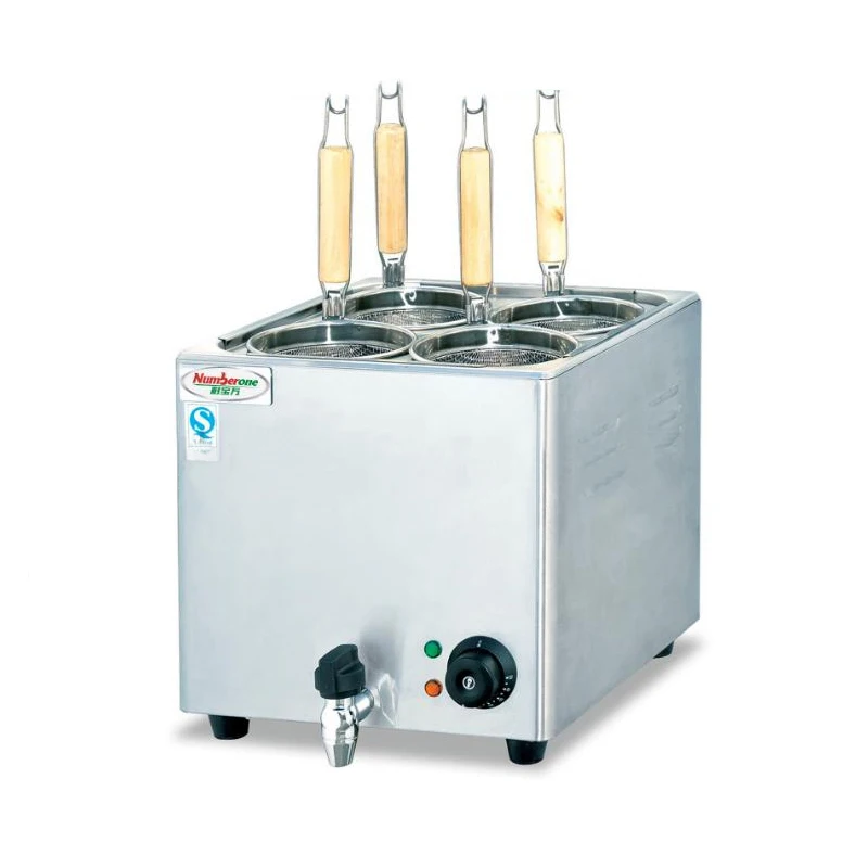 Panela elétrica de macarrão fervente, desktop, quatro cabeças, vertical, máquina de cozinhar macarrão, forno, equipamento comercial