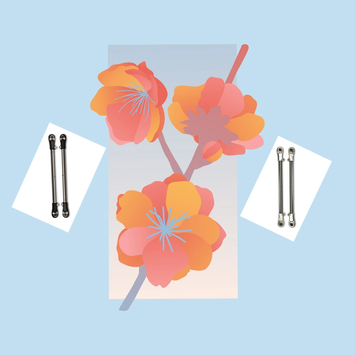 GPM LOSI 1/6 Super Baja Rey 2.0 LOS05021 Tylny górny 4-punktowy drążek stabilizatora i końcówki ze stopu 7075 do SST