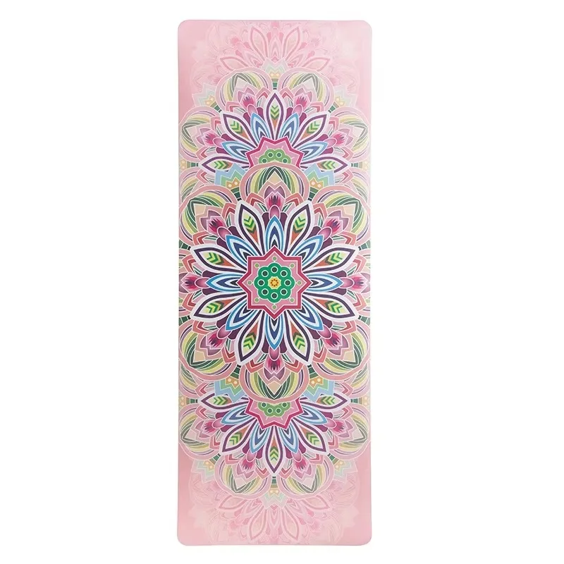YTYIN Custom Printed Pink Rubber Pu Yoga Mat