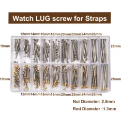 10 Size Stainless Steel Watch Band Spring Bar Strap Link Pins Repair Tool -- Watch Parts Lug Screw 10 - 28mm Herramientas