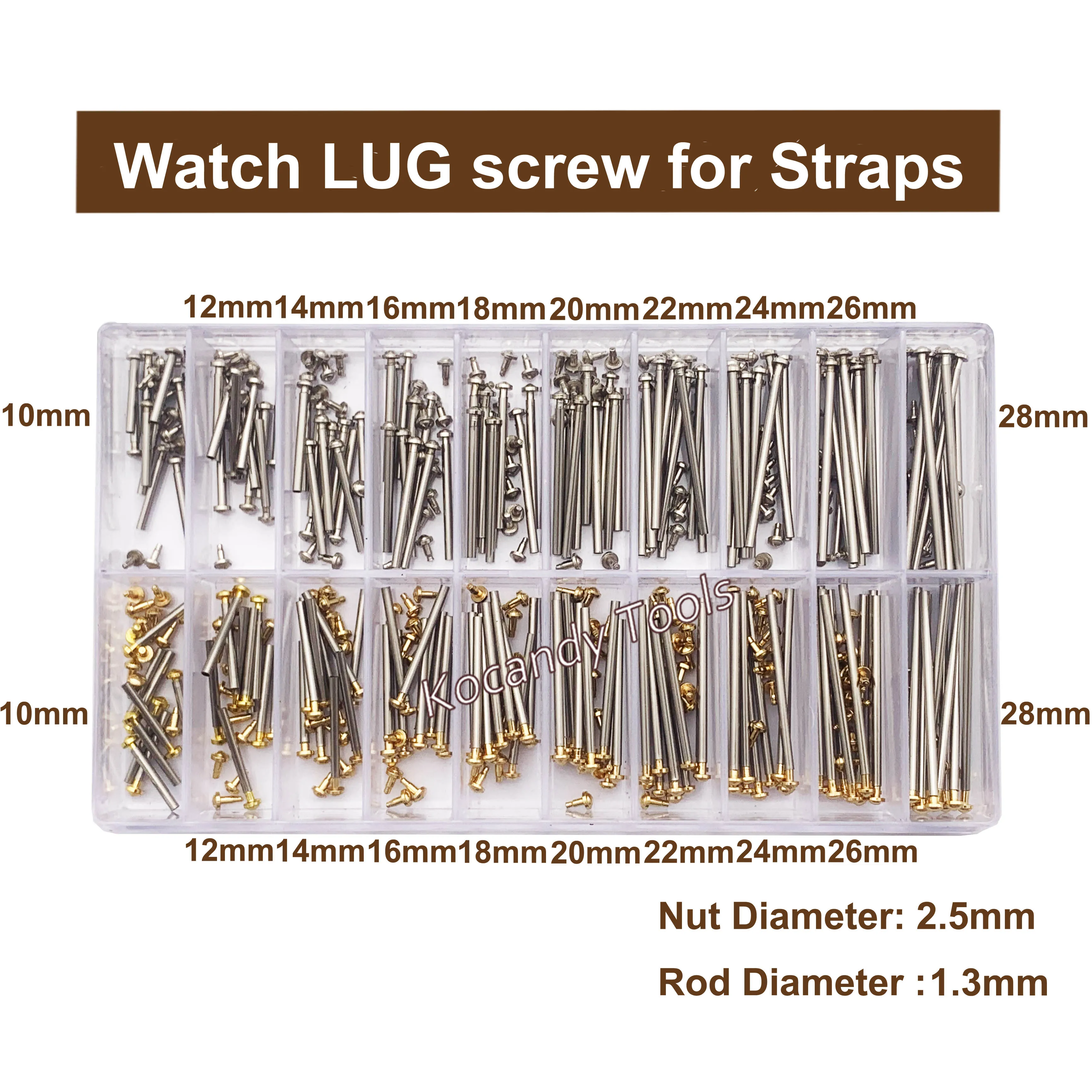 10 Size Stainless Steel Watch Band Spring Bar Strap Link Pins Repair Tool -- Watch Parts Lug Screw 10 - 28mm Herramientas