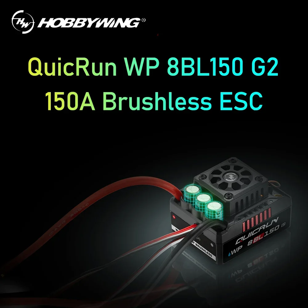 HOBBYWING QuicRun WP 8BL150 G2 150A Brushless ESC for 1/8 RC Model Car Buggy Accessories