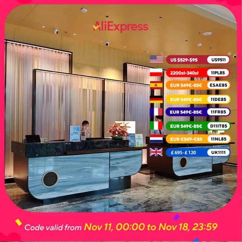 

Large Hotels Beauty Reception Desks Logo Counter Modern Office Reception Desks Computer Salon Empfangs Tresen Nordic Furniture