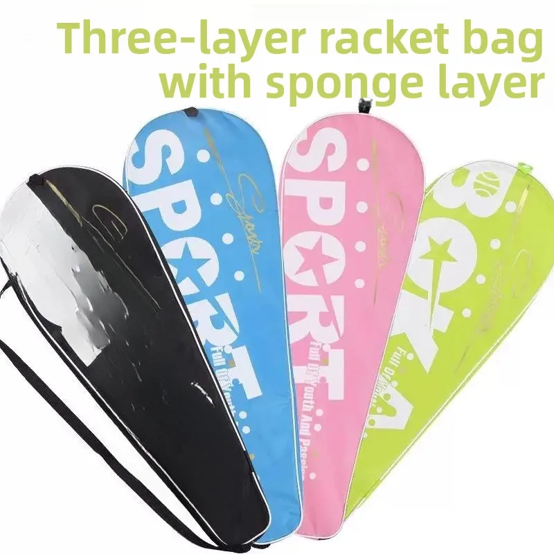 

Thickened Oxford Cloth Badminton Racket Bag Single Shoulder Portable Storage Bag Water Resistant Three Layers Large Size for ...