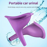 10PCS Purple Silicone Female Urinal Funnel Portable,Leakproof,Water-Resistant Travel Urinal for Women,Ideal for Outdoor,Camping