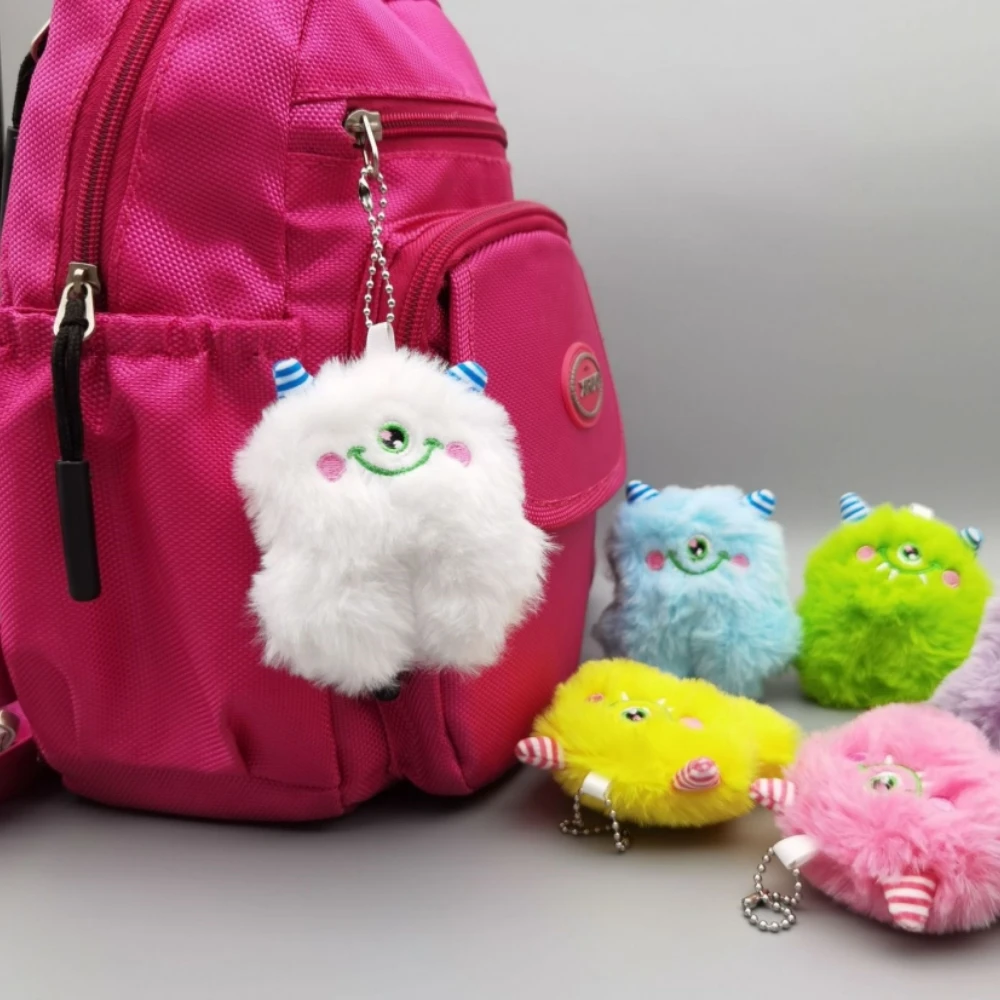 Muñeco monstruo de ojo grande de dibujos animados, muñeco pequeño monstruo, niña bonita, muñeco de peluche, bolsa colgante, joyería colgante