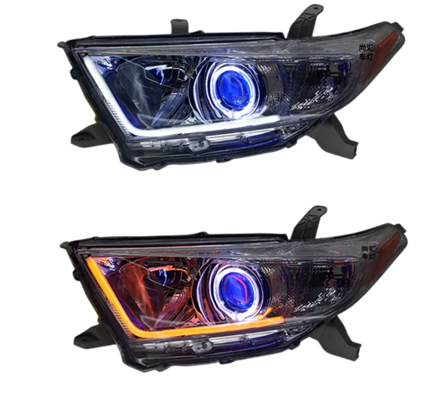 Car Front Headlight for Toyota  Land Cruiser LC120 2700 Daytime Running DRL Head lamp Low High Beam Angel eyes