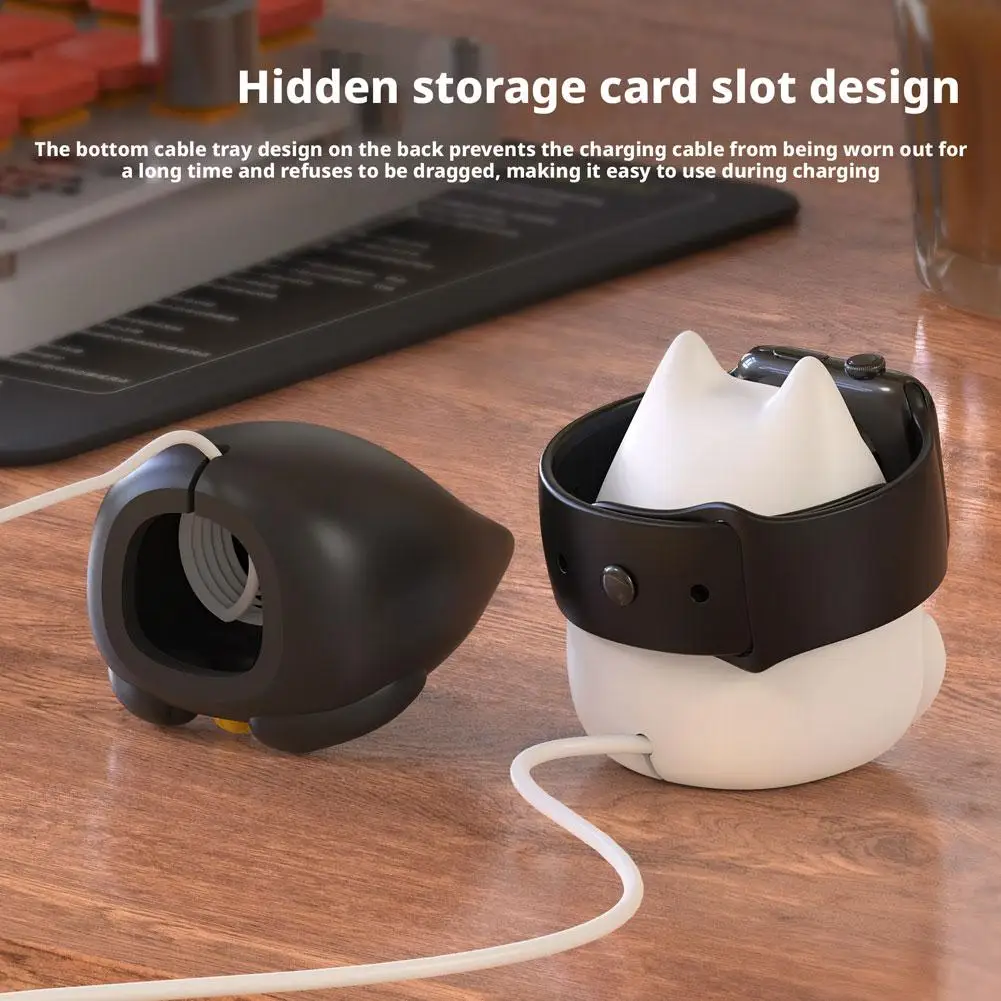 

Подставка для беспроводной зарядки для 1-9/se/ultra2/1, милый силиконовый держатель, нескользящий, пылезащитный, декор для рабочего стола, для Watc D3a3