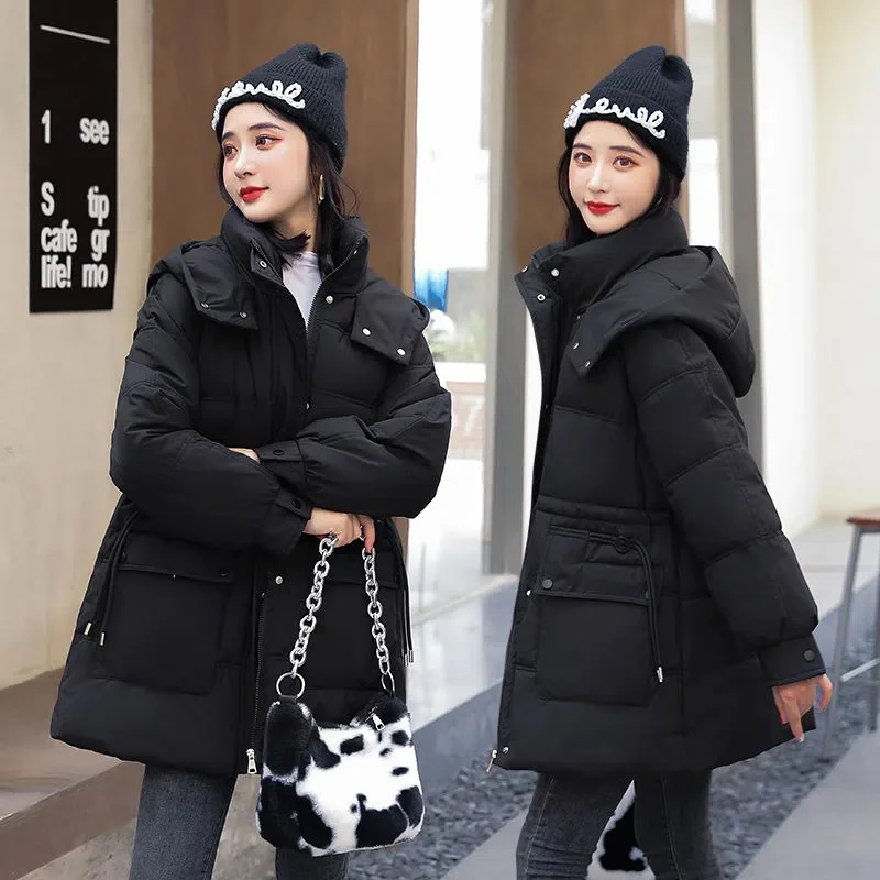 Down Padded Jacket Women\'s Winter Long Warm Thicken Parkas Coat 2022 New Winter Women Cotton Jacket Korean Loose Bread Jacket