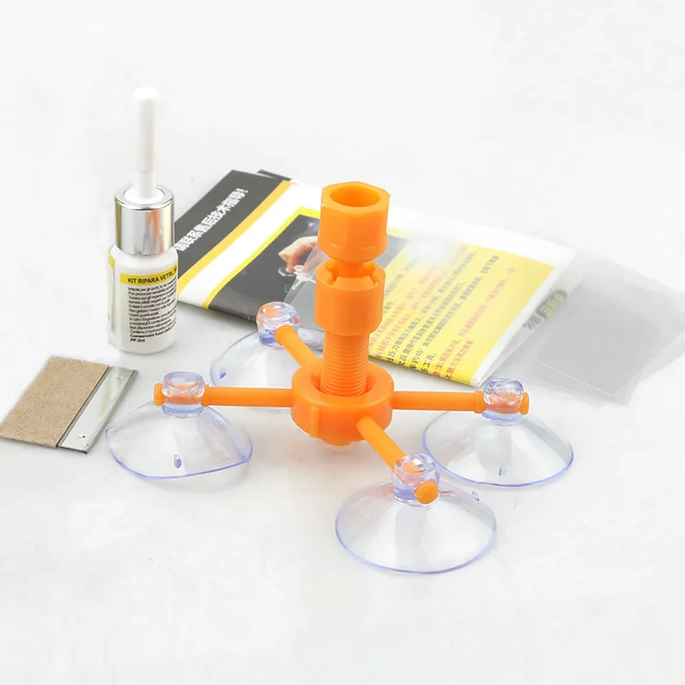 Kit de réparation de fissures de pare-brise de voiture, Kit de réparation d'écran de téléphone de fenêtre de voiture, colle de durcissement de verre, ensemble de restauration de fissures de verre automobile