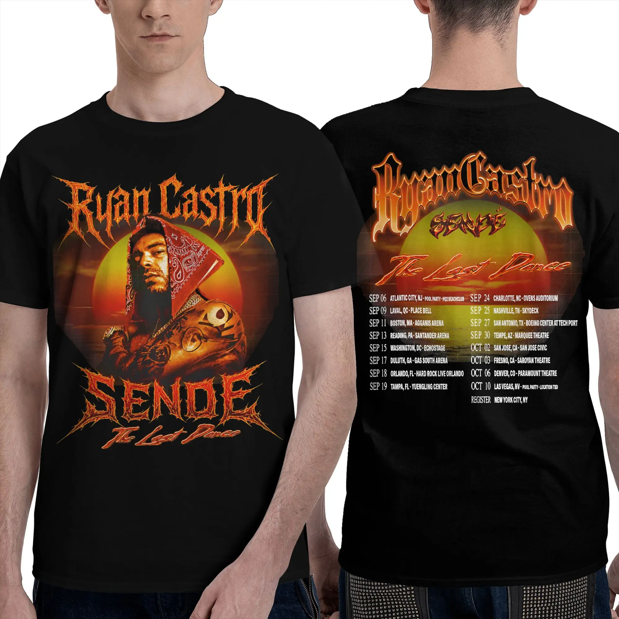 Ryan Castro Sende Latam Album Tour 2026 Graphic T Shirt Men Women  Cotton  Tee Shirt Clothes