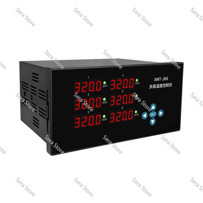 6 Channel PID Temperature-Controlled Meter Computer Monitor Temperature Record Curve With Software 485 Communicate