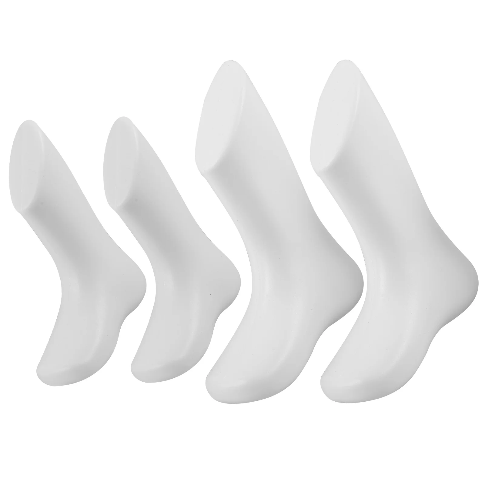 

4 Pcs Kid Baby Foot Mold Mannequin Feet White Plastic Display Holder Stand Model