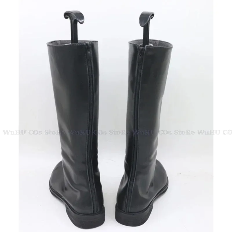 Hazbin Lucifer Cosplay Hotel Charlie Cosplay Blitzo Alastor zapatos adultos mujeres hombres botas de cuero negro Halloween Cosplay zapatos