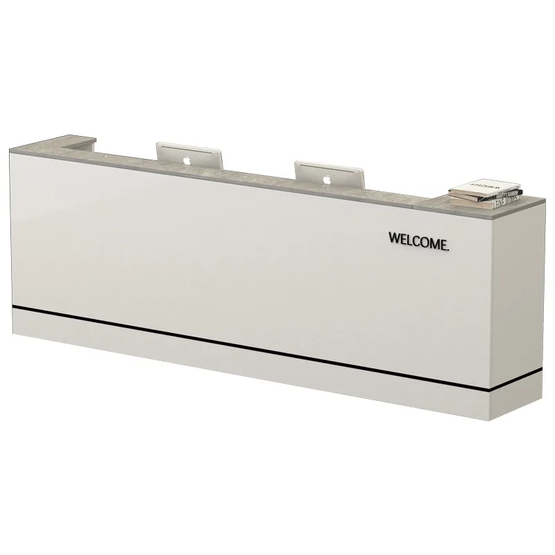 Decorações exibir balcão de recepção simples mesas de recepção de escritório moderno simples salão de beleza mesa de recepção móveis comerciais