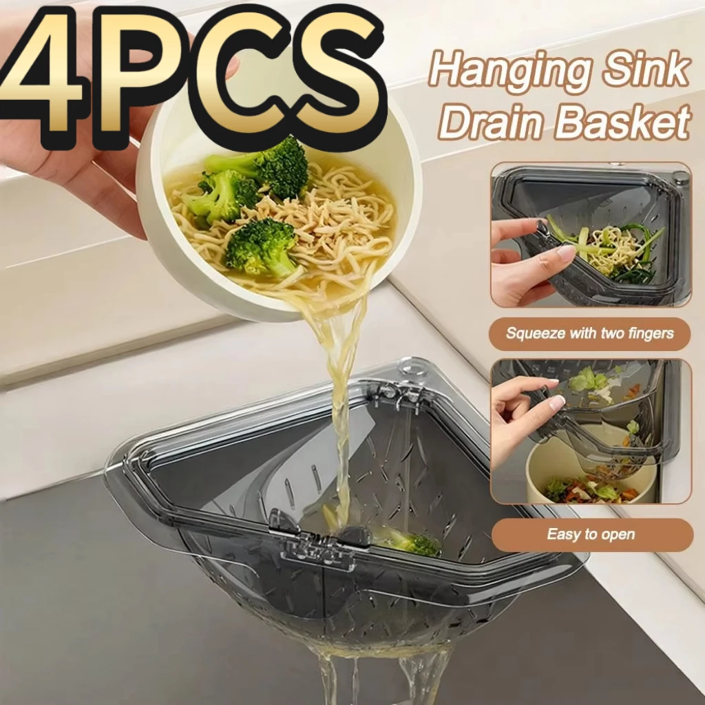 

Непротекающая кухонная корзина-фильтр для раковины с съемной магнитной крышкой и съемным фильтром, легкая очистка, эффективный дренаж, долговечный аксессуар для предотвращения засоров и чистоты раковины