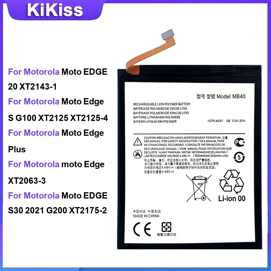 Battery For Motorola Moto EDGE 20 XT2143-1 S G100 XT2125 XT2125-4 Plus XT2063-3 S30 2021 G200 XT2175-2 MB40 LZ50 LW50 LR50 MB50