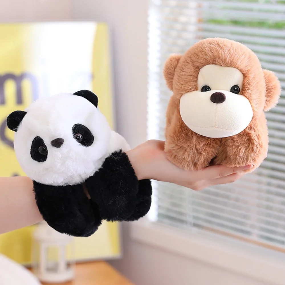 Pulsera de bofetada de dinosaurio, serie de muñecos de peluche de dibujos animados de perro, pulsera de bofetada, bonita pulsera de peluche, decoración de juguete de peluche