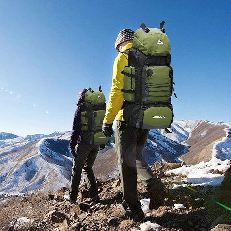 Velký 90L cestovní brašna kemping batoh tramping vojsko horolezectví pytle alpinismus  sport brašna outdoorové bedra batoh muži ženy