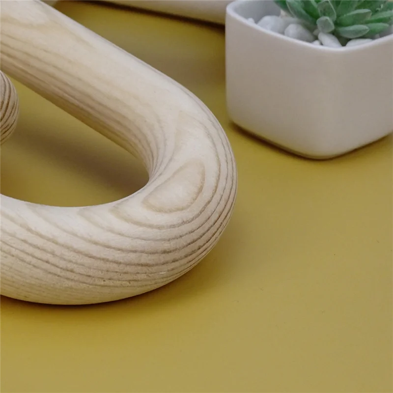 LICE-سلسلة خشبية ربط ديكور المنزل اليد 5-حلقة الفن الحرفية زخرفة لطاولة صينية مزرعة مكتب ريفي الجدار الديكور