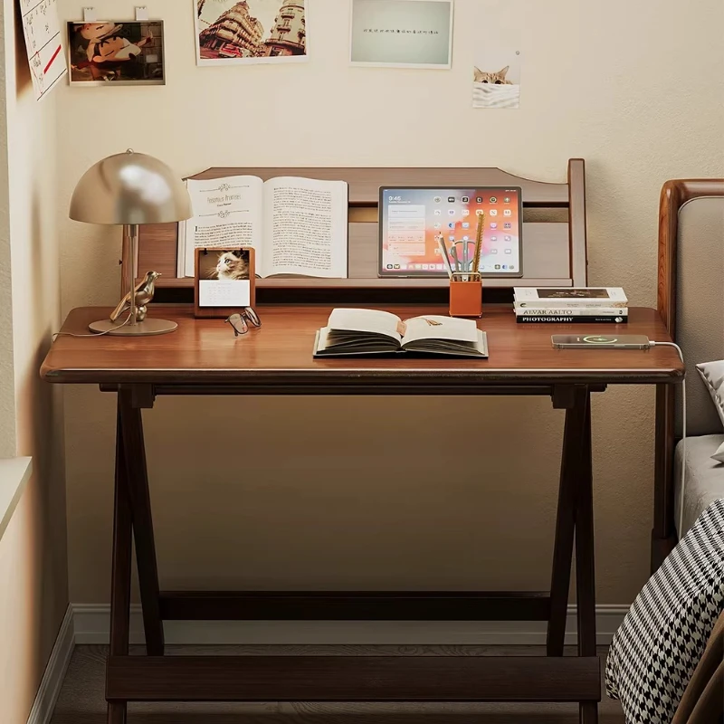 

Foldable desk Small apartment Multifunctional household children's table Living room dining table Simple mobile solid wood study