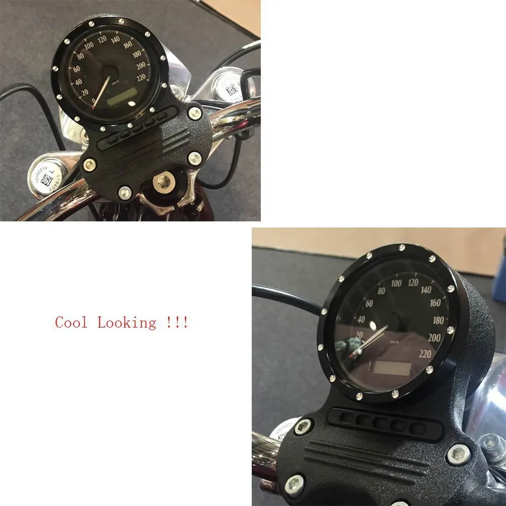 Motorcycle Parts Speedometer Trim Bezel Triming Ring Cover CNC Aluminum For Harley Dyna Street Bob Sporster XL 883 1200 Iron