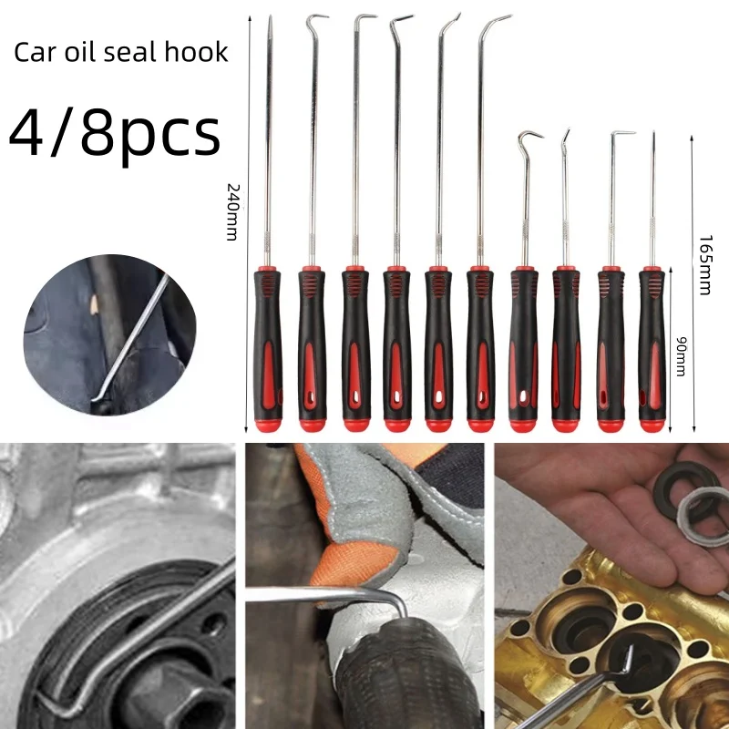 

4/8Pcs Car Oil Seal Screwdriver Set Auto Oil Seal/O-Ring Seal Gasket Pick Mini Precision Hooks Professional Puller Remover