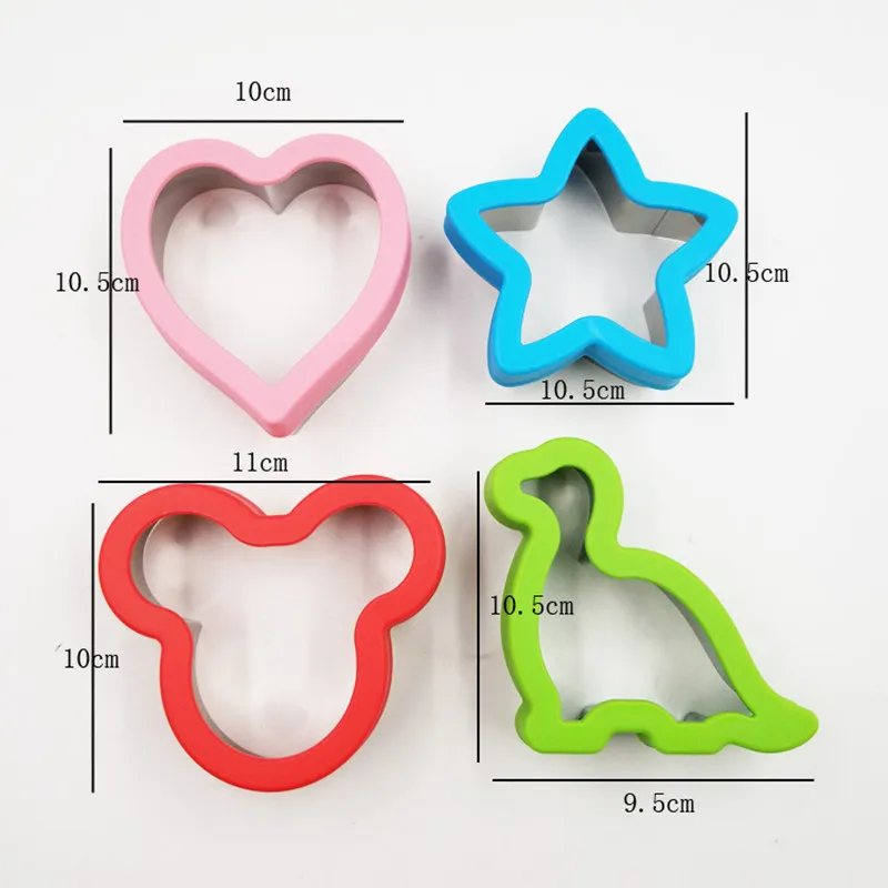 Disney Mickey Mouse Sandwich Cutter Mickey Minnie Stainless Steel Cut Biscuit Mold Baking Tools Anime Figure Toys for Children