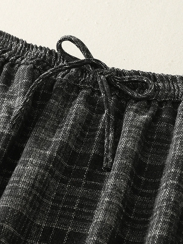 Retroowa, gruba spódnica midi z tweedu, damska, luźna, codzienna, ciepła spódnica w kształcie litery A, nowa zimowa spódnica, swobodna, codzienna, modna spódnica damska.