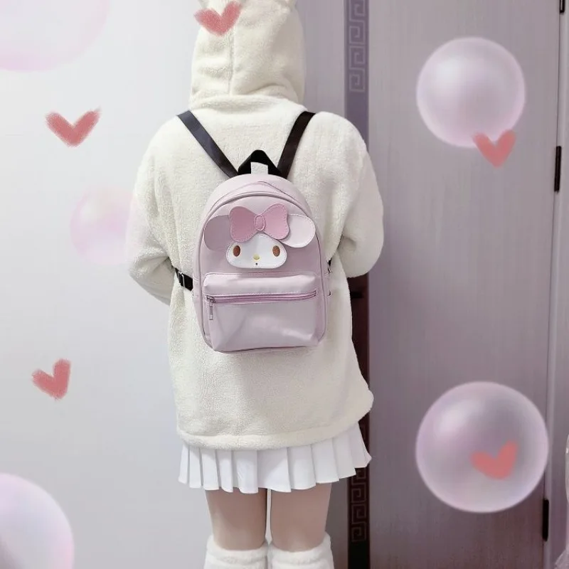 Sanrio New Hello Kitty Kuromi My Melody Cinnamoroll School Bag Student  Versatile Simple Backpack Fashion Trend Sense of Luxury - AliExpress 26