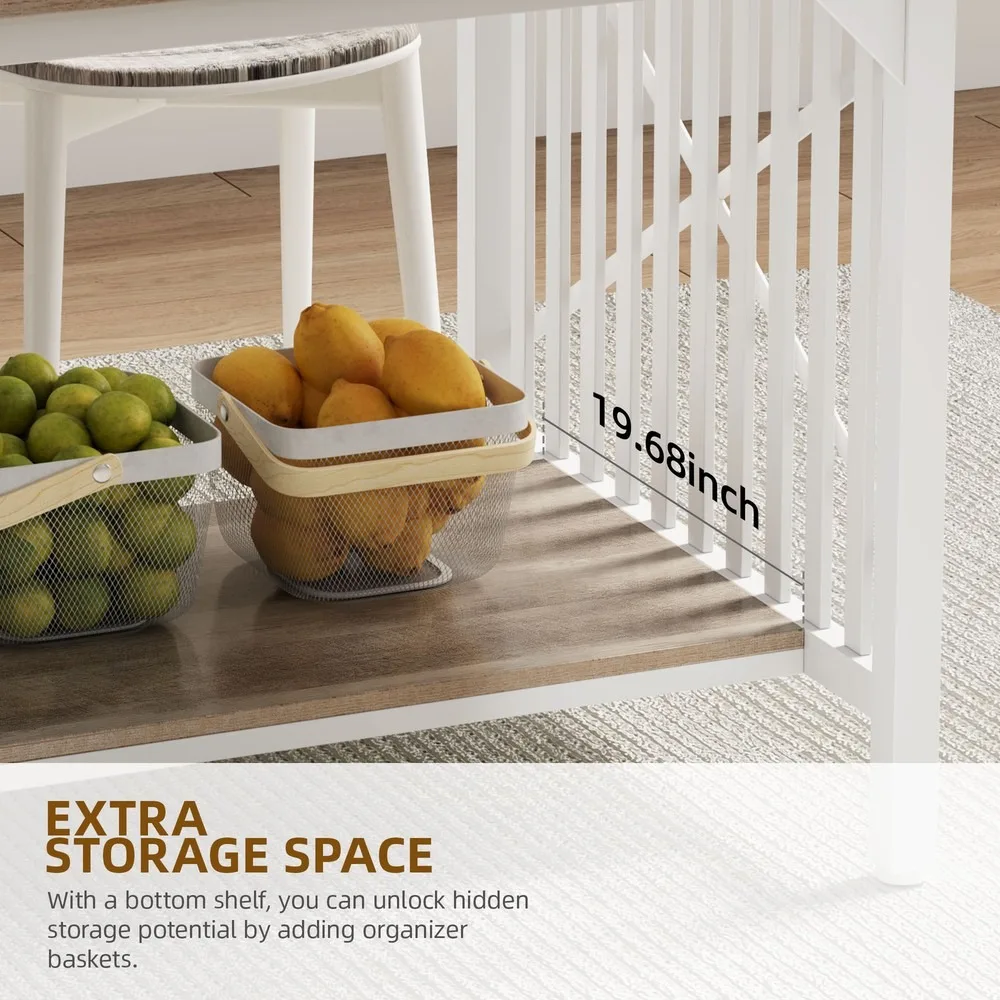 70.8'' Kitchen Dining Room Table for 4-8 People Farmhouse Dinette Table