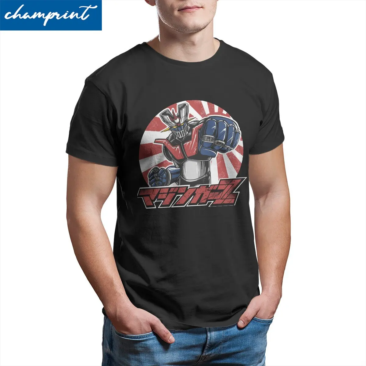 Camiseta de Mazinger Z grandizer Goldorak Actarus para hombre, ropa de algodón de Anime, camisetas Vintage de manga corta, camisetas originales