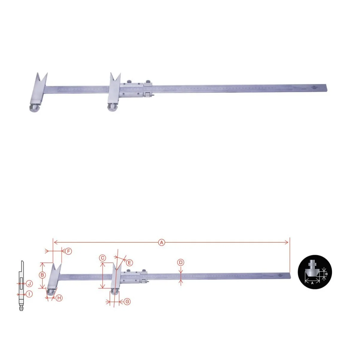 KANON Nakamura Inspection Flange Hole Spacing Vernier Calipers FCM30/FCM70