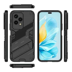럭셔리 솔리드 컬러 갑옷 소프트 TPU + 하드 PC 홀더 명예 200 Pro 90 70 50 100 Pro Lite 범퍼 뒷면 커버 용 충격 방지 전화 케이스