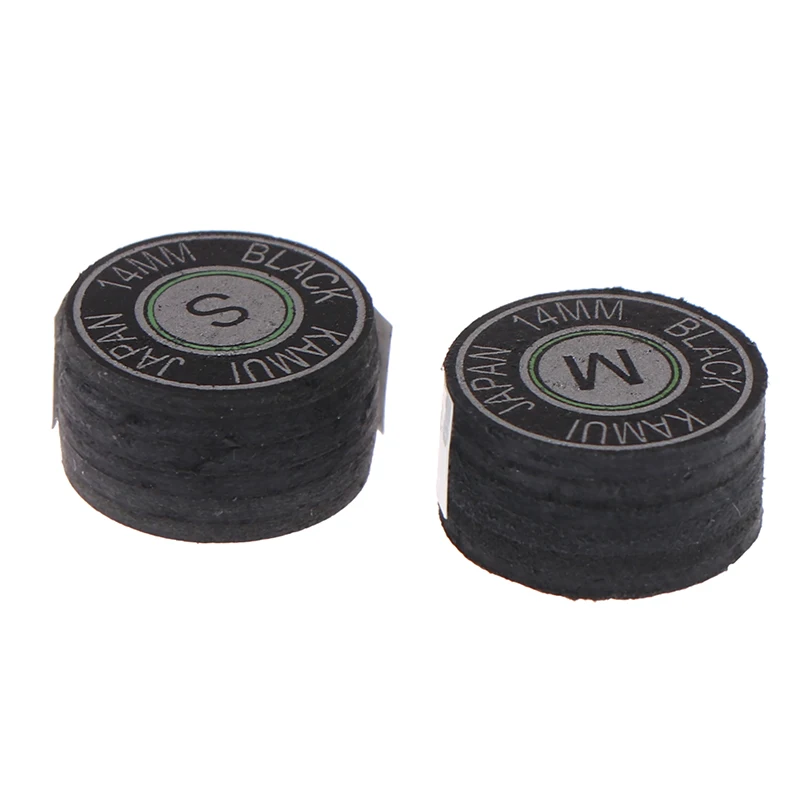 หัวคิวบิลเลียดขนาด 14 มม. 1 ชิ้น หัวคิวหนังสำหรับพูล บิลเลียด ไนน์บอล หัวคิวสนุกเกอร์ อุปกรณ์บิลเลียด SS/S/M/H