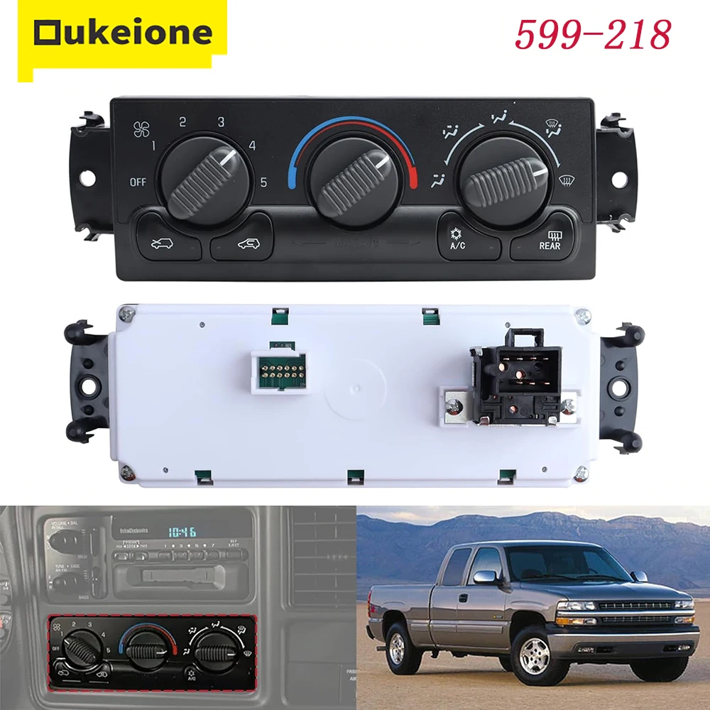 For Chevrolet GMC C3500HD C1500 C2500 K1500 Suburban K3500 Manual Heater & Air Conditioning Climate Control Parts 599-218